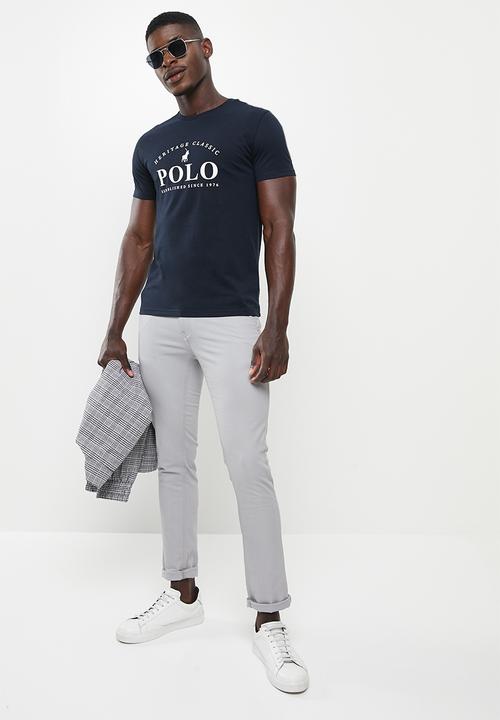 POLO - Men heritage printed tee - navy