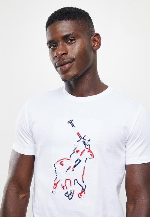 POLO - Men big pony tee  - white