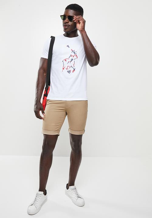POLO - Men big pony tee  - white