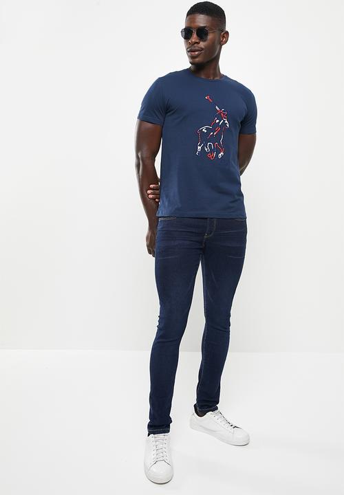 POLO - Men big pony tee - navy
