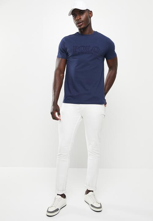 POLO - Men logo emb tee - navy