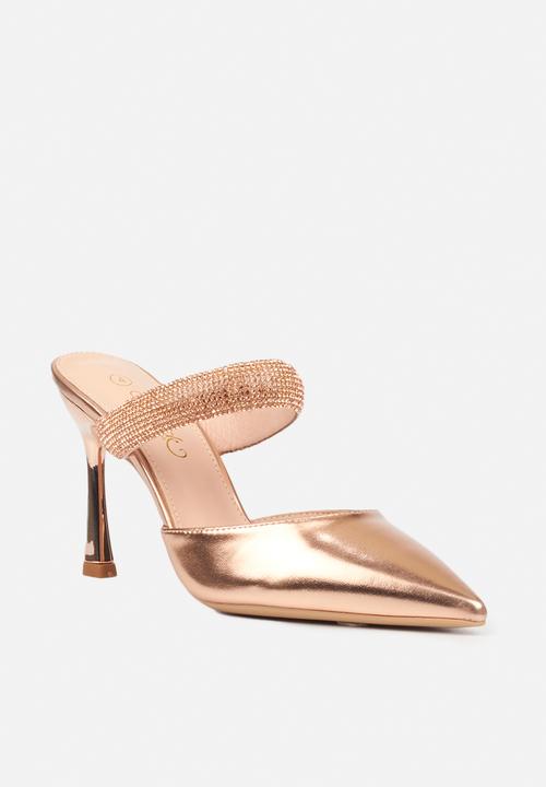 Miss Black - Devine1 court heel - rose gold