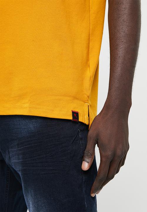 SOVIET - M honcho pique golfer - mustard