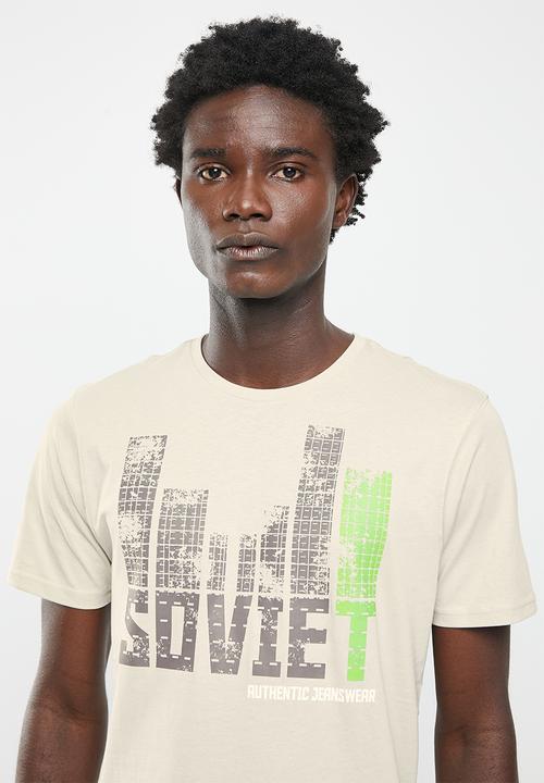 SOVIET - M marlow short sleeve logo tee - new grey