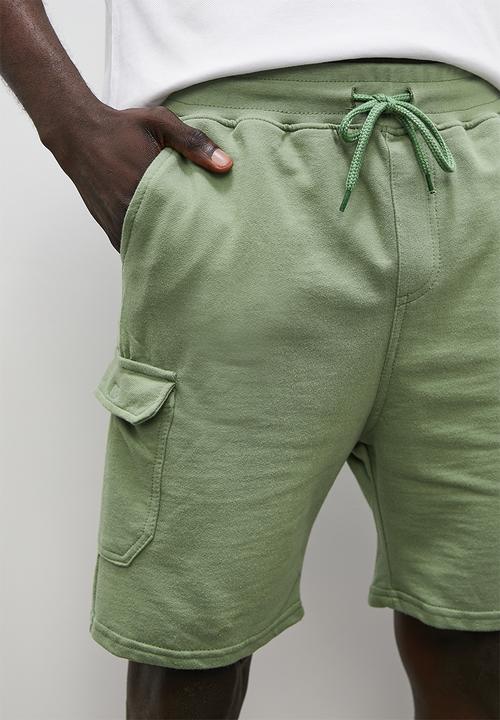 Superbalist - Carson cargo sweatshort - fatigue