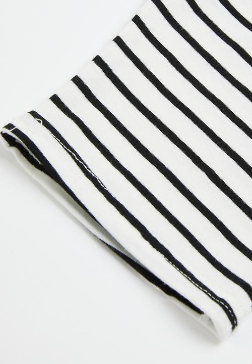 Pop Candy - Baby stripe pants - black & white
