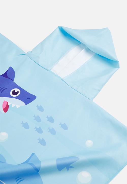 Pop Candy - Boys shark hooded towel - light blue
