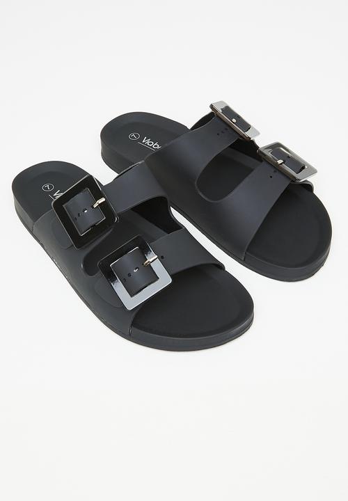 Viabeach - Torrera 2 double strap slide - black