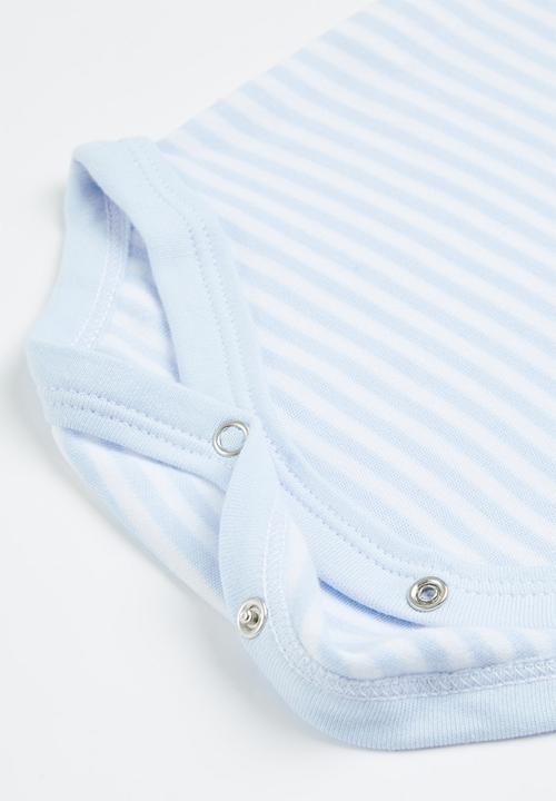 Little Lumps - 2 pack onesies - blue stripe