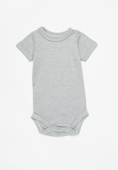 Little Lumps - 2 pack onesies - grey stripe