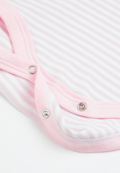 Little Lumps - 2 pack onesies - pink stripe