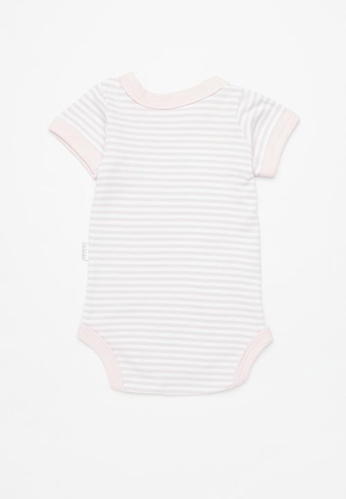 Little Lumps - 2 pack onesies - pink stripe