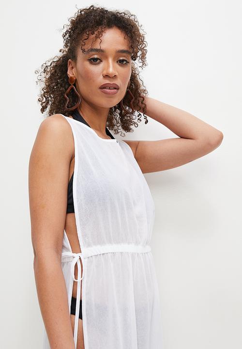 Superbalist - High slit cover up - white