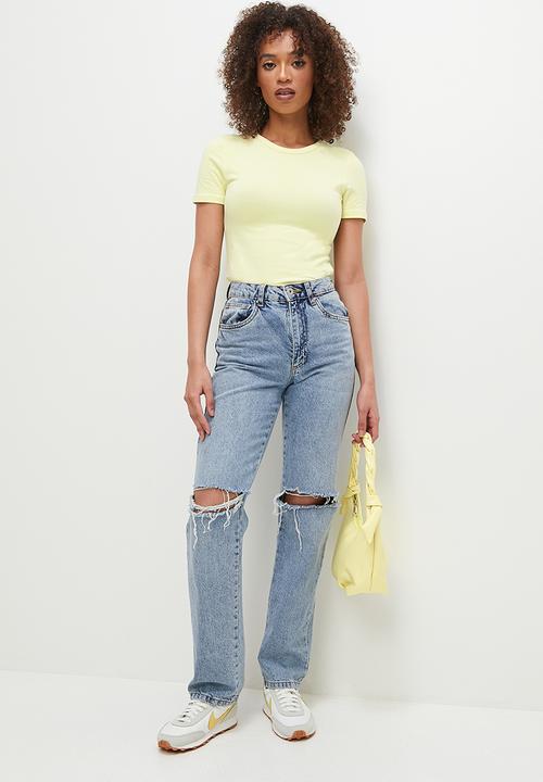 Superbalist - Basic crew fitted tee - pale banana