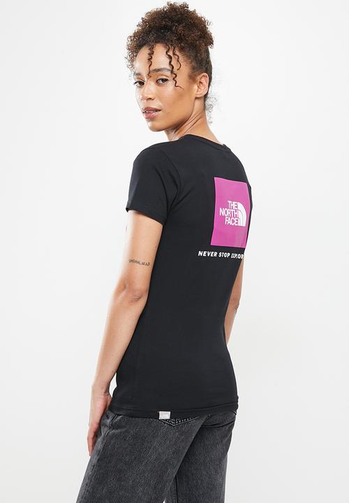 The North Face - W short sleeve red box tee - tnf black