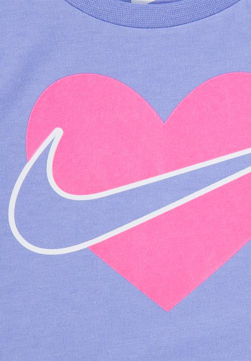 Nike - Nkg nike core heart ss tee - light thistle