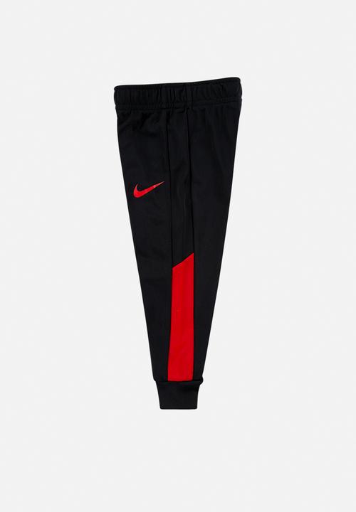 Nike - Nkb block fz tricot pant set - black & university red