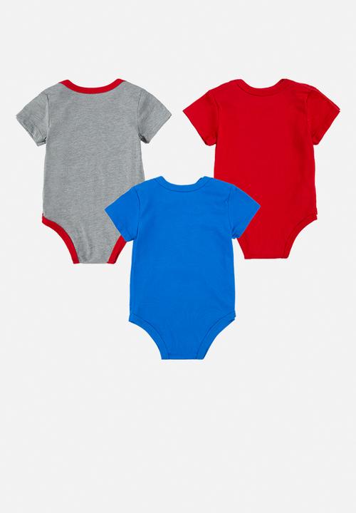 Converse - Dino 3 pk bodysuit - dark grey heather