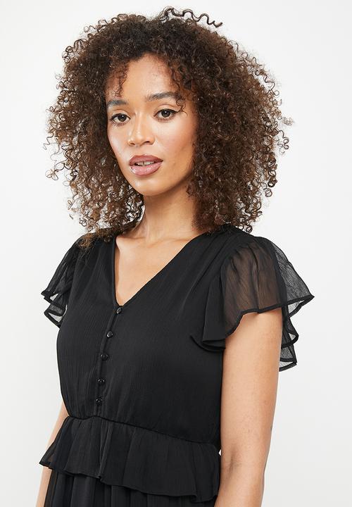 Vero Moda - Kayla short sleeve short dress - black
