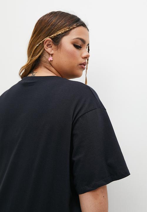 Blake - Oversized tee with print - black