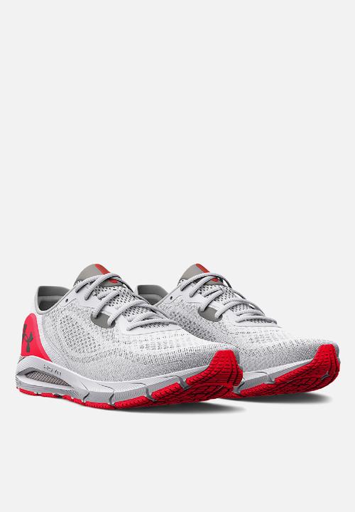 Under Armour - Ua w hovr sonic 5 - white/bolt red/metallic pewter