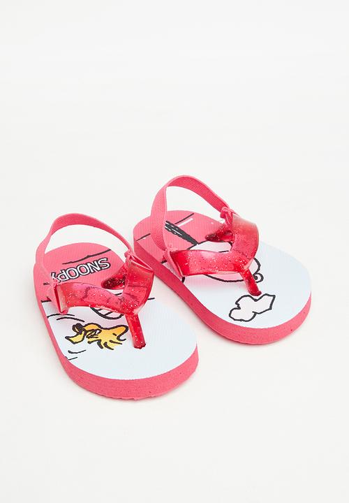 Character Group - Snoopy flip flops - red