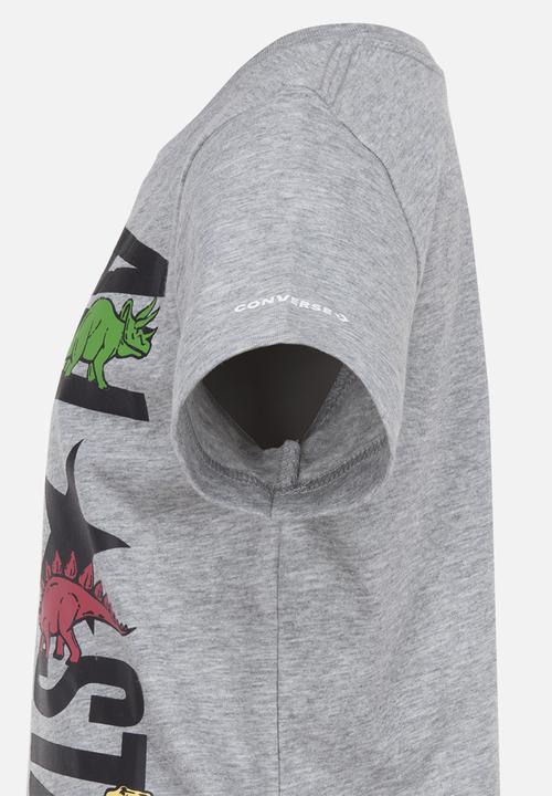 Converse - Cnvb dinoverse vert star tee - dk grey heather & black