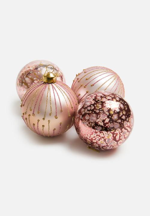 H&S - Sparkly Christmas Baubles - multi