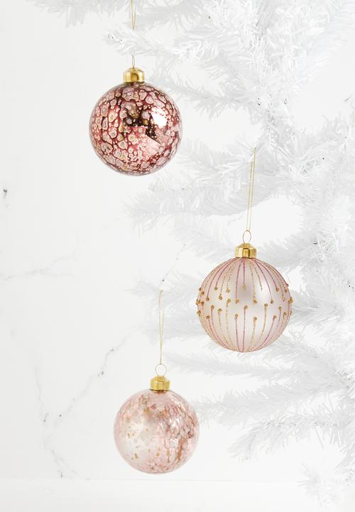 H&S - Sparkly Christmas Baubles - multi