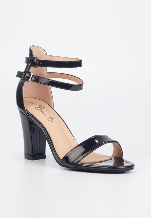 Butterfly Feet - Jesse 1 ankle strap heel - black