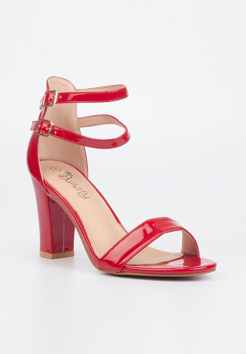 Butterfly Feet - Jesse 1 ankle strap heel - red