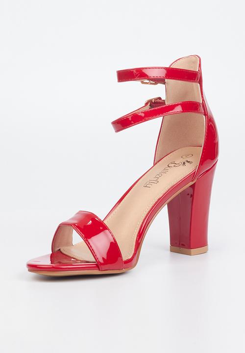 Butterfly Feet - Jesse 1 ankle strap heel - red