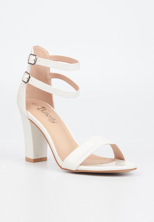 Butterfly Feet - Jesse 1 ankle strap heel - white