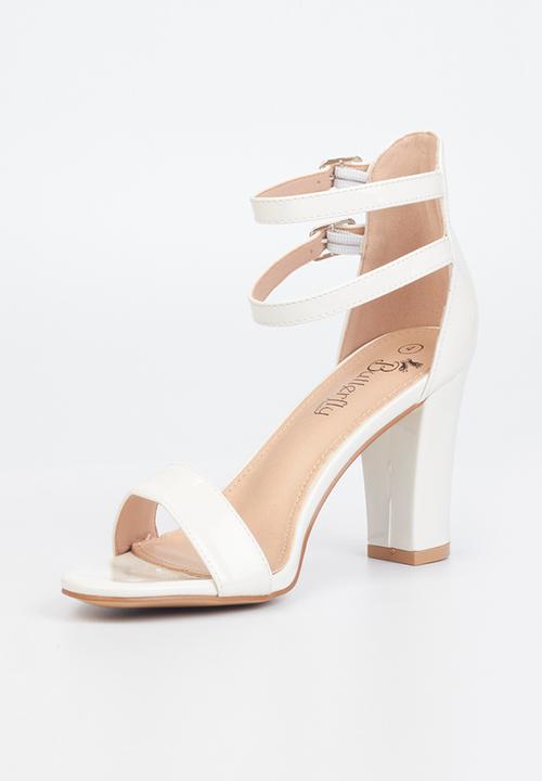 Butterfly Feet - Jesse 1 ankle strap heel - white