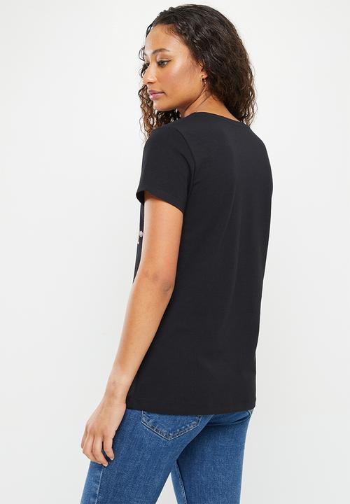 SISSY BOY - Regular fit printed logo tee - black