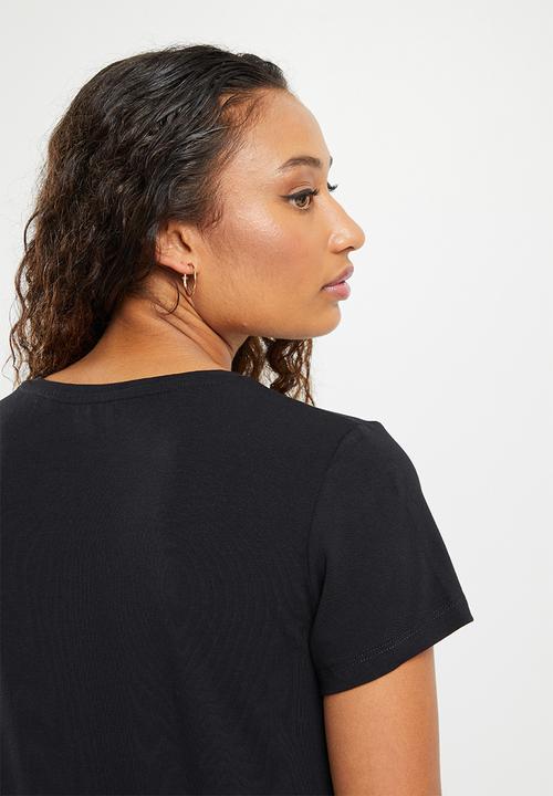 SISSY BOY - Regular fit printed logo tee - black