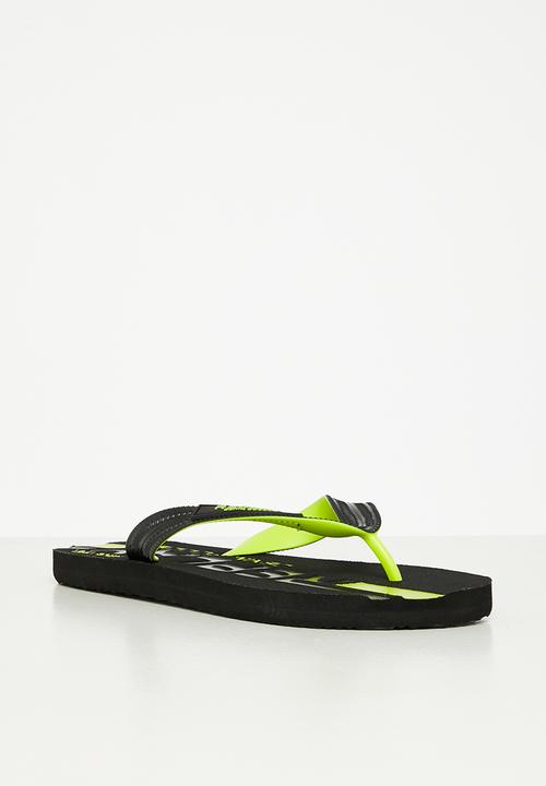 Replay - Replay maverick beach flip flop - black & yellow