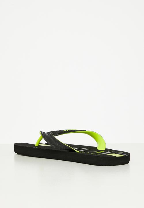 Replay - Replay maverick beach flip flop - black & yellow