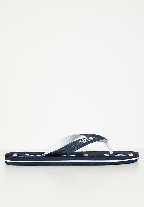 Replay - Replay maverick beach flip flop - navy & white