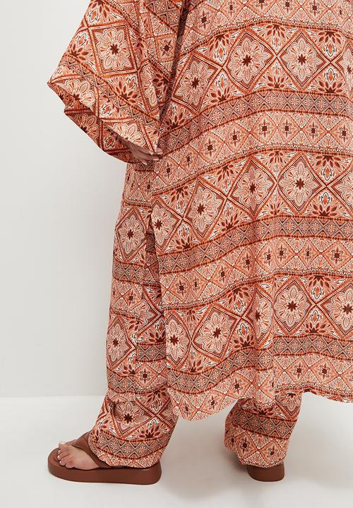 Superbalist - Longer length shacket - orange & white