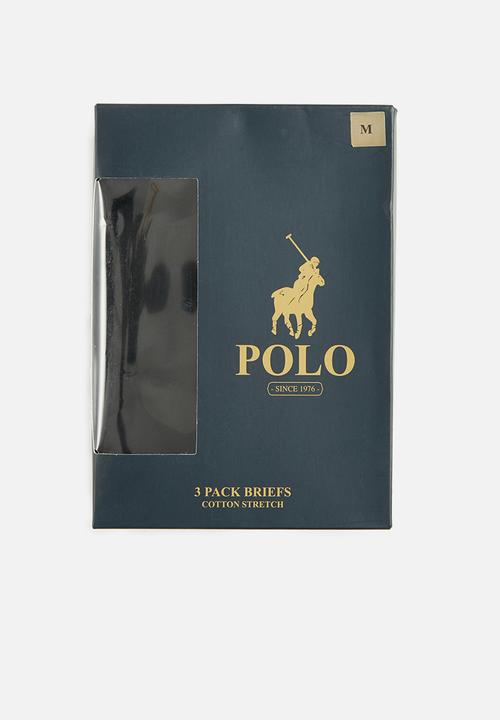 POLO - Men basic knit brief 3 pack - black