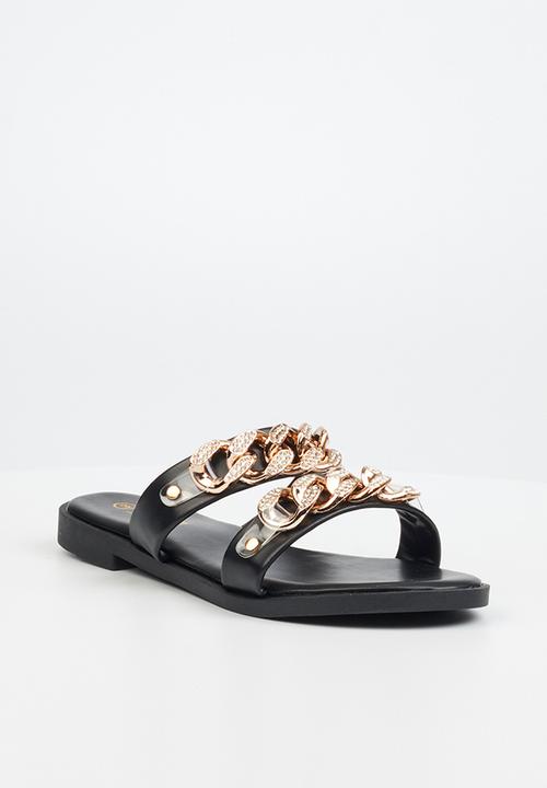 Viabeach - Mere 4 double strap slide - black