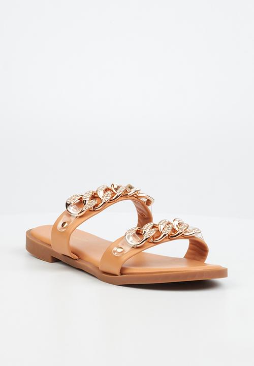 Viabeach - Mere 4 double strap slide - beige 