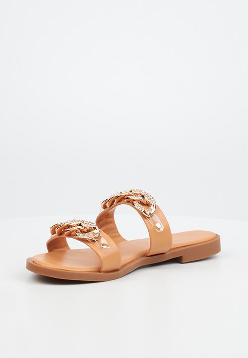 Viabeach - Mere 4 double strap slide - beige 