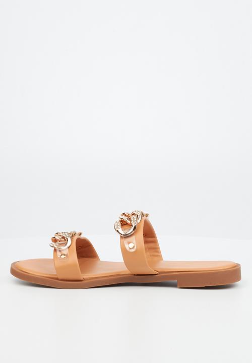 Viabeach - Mere 4 double strap slide - beige 