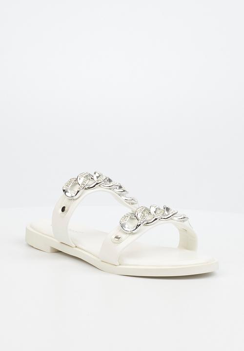 Viabeach - Mere 4 double strap slide - white