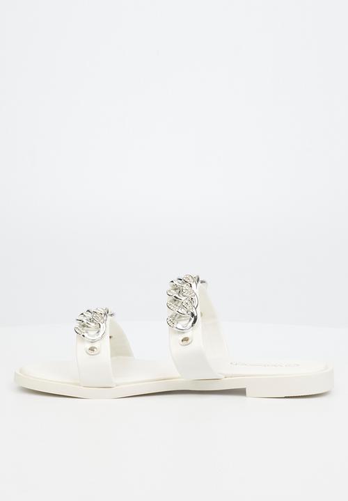 Viabeach - Mere 4 double strap slide - white