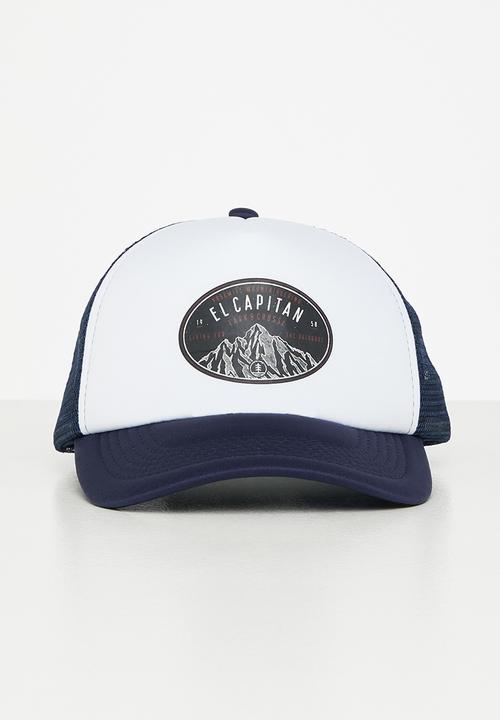 Lark & Crosse - Gio trucker cap - navy & white