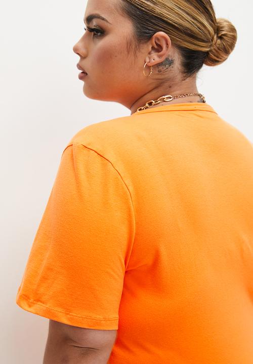 Superbalist - Basic fitted crew neck tee - orange