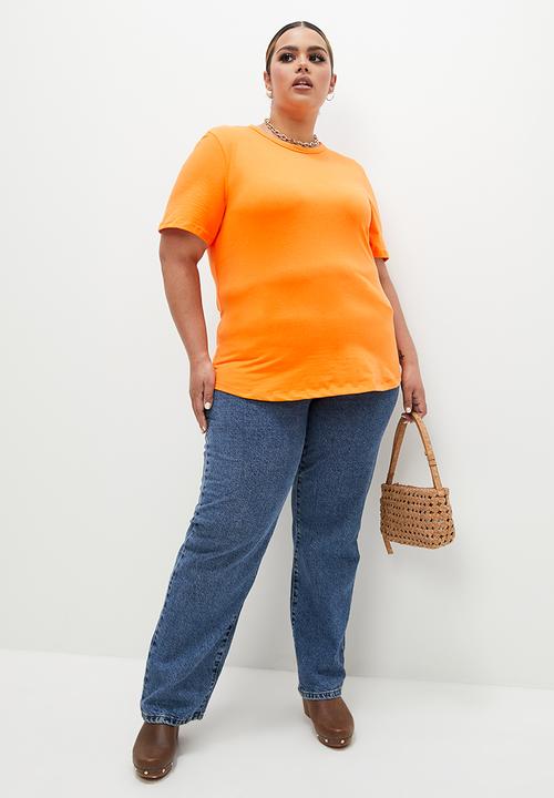 Superbalist - Basic fitted crew neck tee - orange